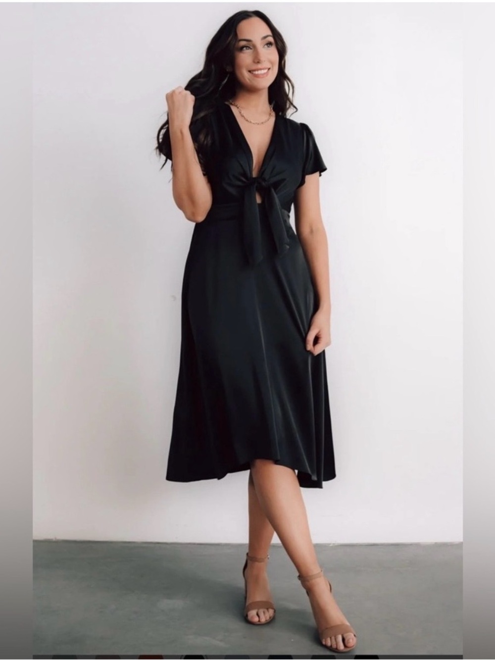 Baltic Born Poppy Satin Midi Dress